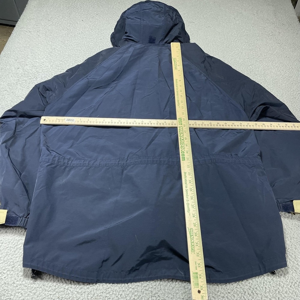 Vintage Timberland Jacket Mens 2XL Navy Hooded Weathergear Parka Coat 90s - Picture 11 of 14